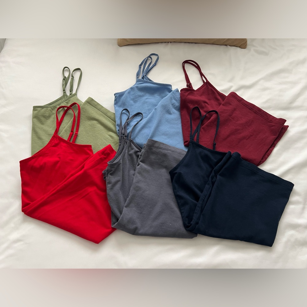 Set of 6 Colorful Tank Tops size S